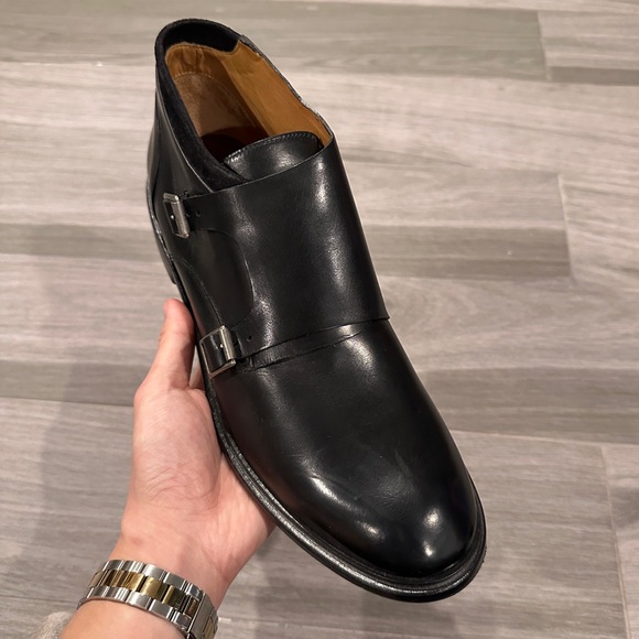 Paul Smith polished leather monk strap Chelsea boots dress shoes - Picture 7 of 14